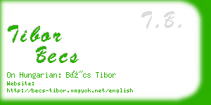 tibor becs business card